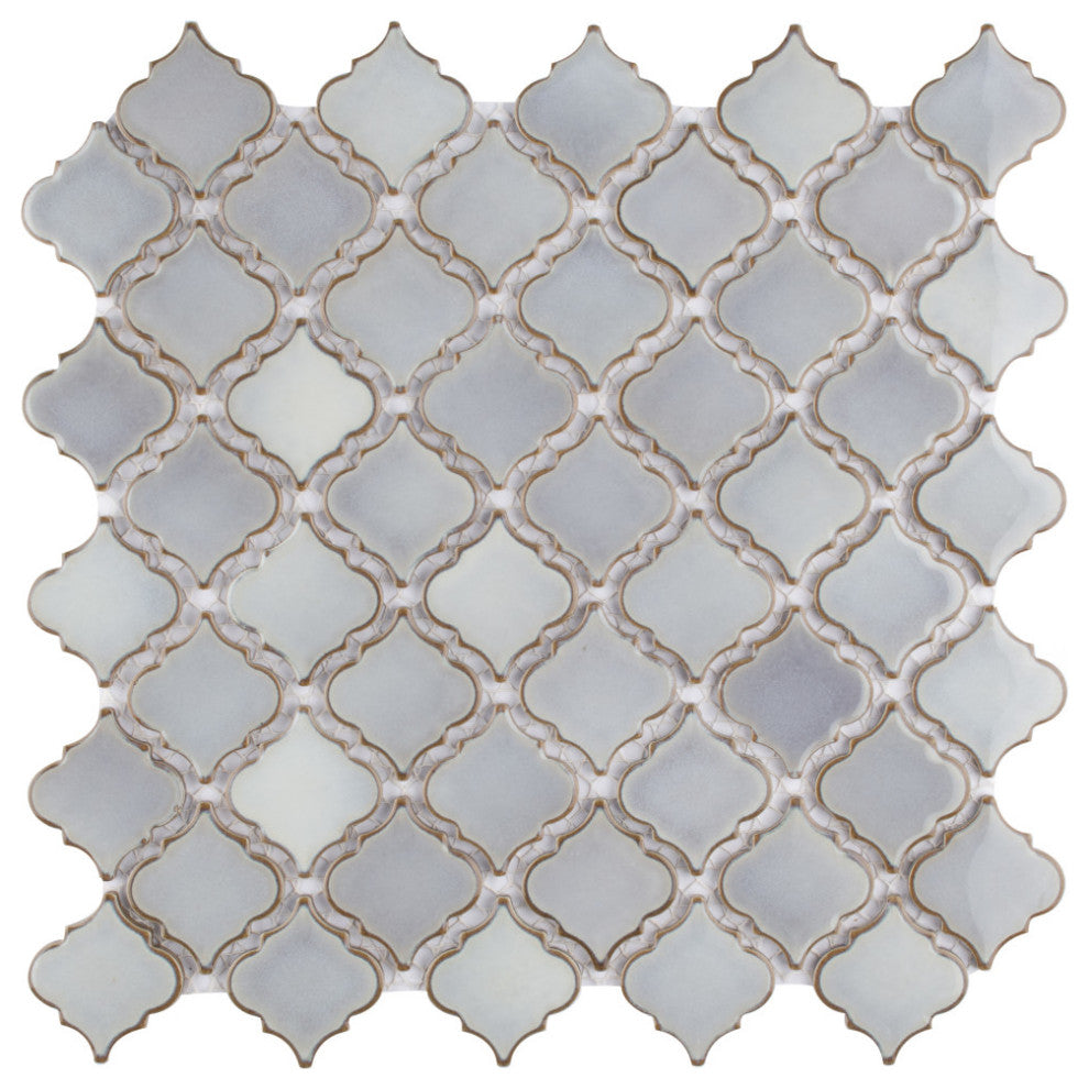 Hudson Tangier Mosaic Floor and Wall Tile, Grey Eye