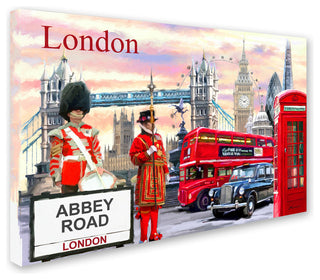 The Macneil Studio 'London Collage' Canvas Art, 47"x30"