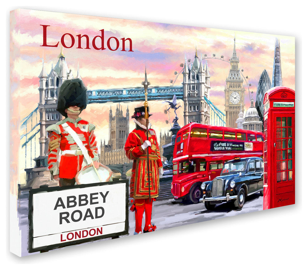 The Macneil Studio 'London Collage' Canvas Art, 47"x30"