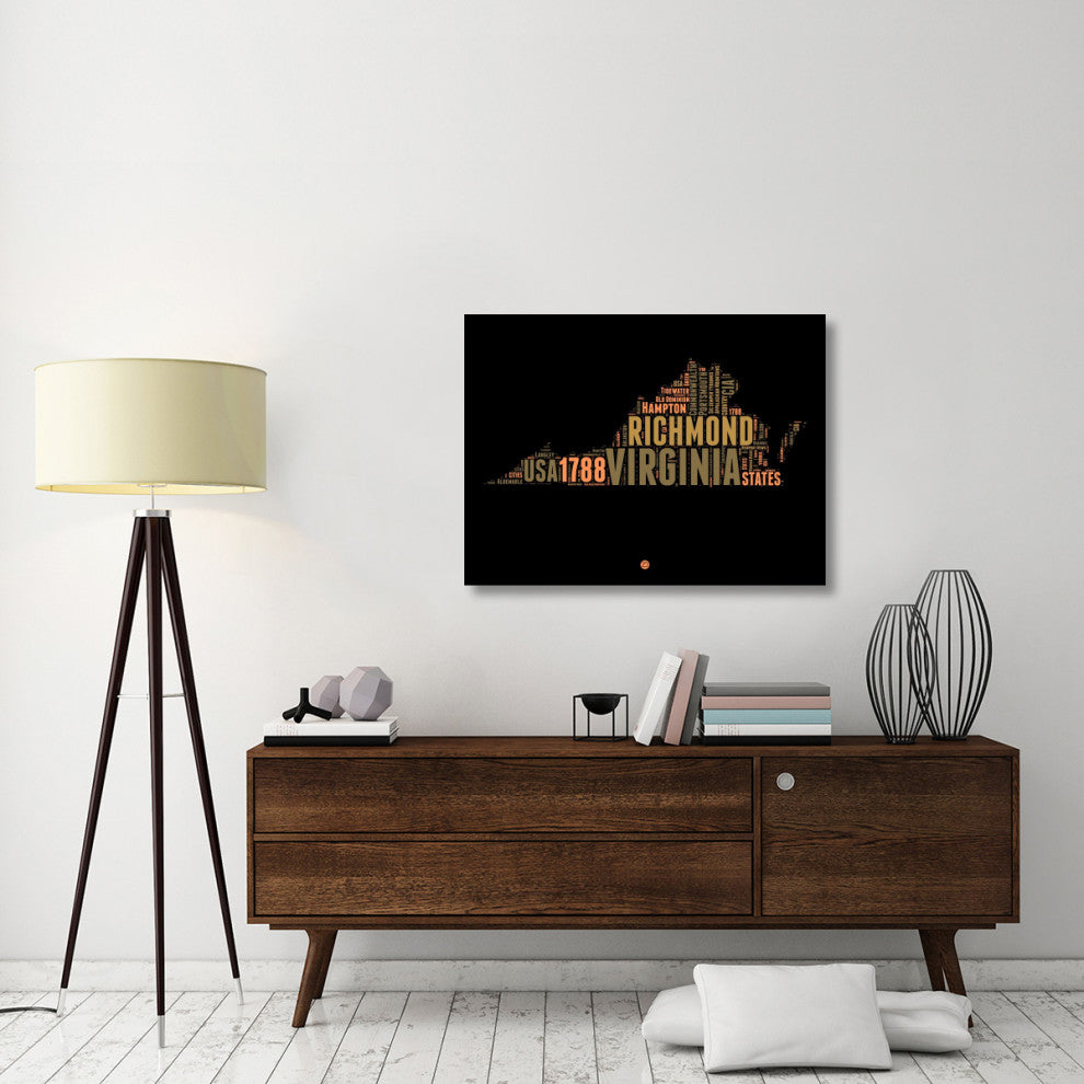 "Virginia Word Cloud 1" Fine Art Print