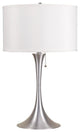 Ore Furniture  27 in. Brush Silver Retro Table Lamp
