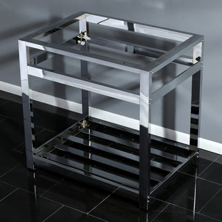 Fauceture 31" x 22" Steel Console Sink Base, Polished Chrome