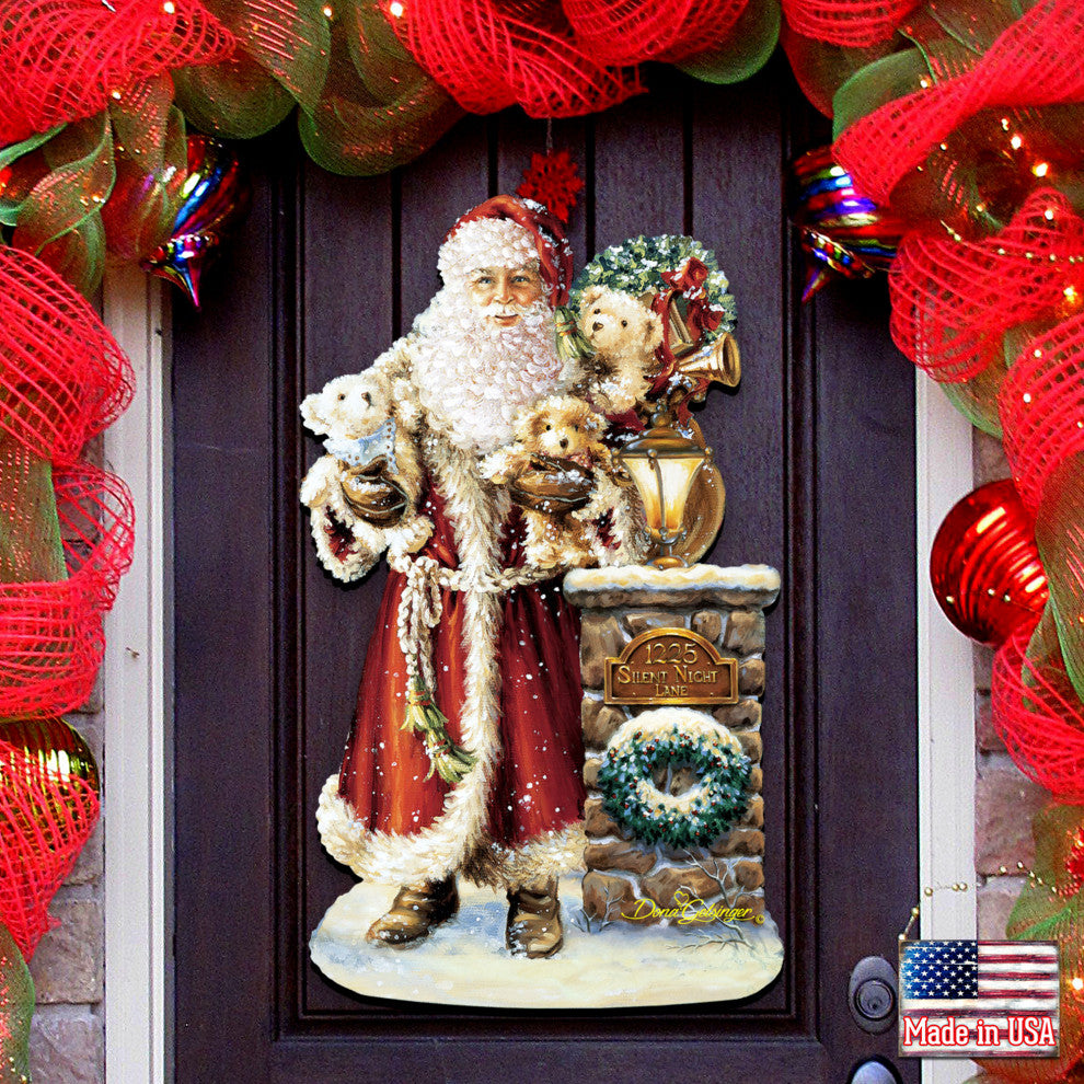 Silent Night Santa Outdoor Decor by Dona Gelsinger