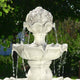 Sunnydaze 4-Tier White Electric Outdoor Water Fountain with Fruit Top - 52-Inch