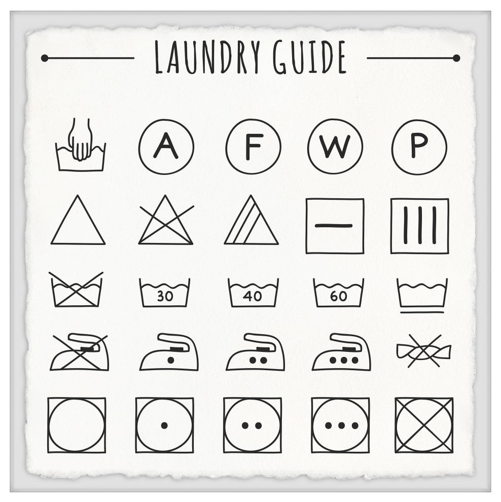 "Laundry Guide" Framed Painting Print, 32x32