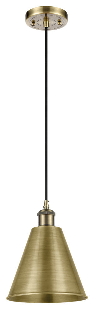 Ballston Cone Mini Pendant, Antique Brass