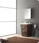Milano 26" Rosewood Modern Bathroom Vanity With Medicine Cabinet, FFT3071BN