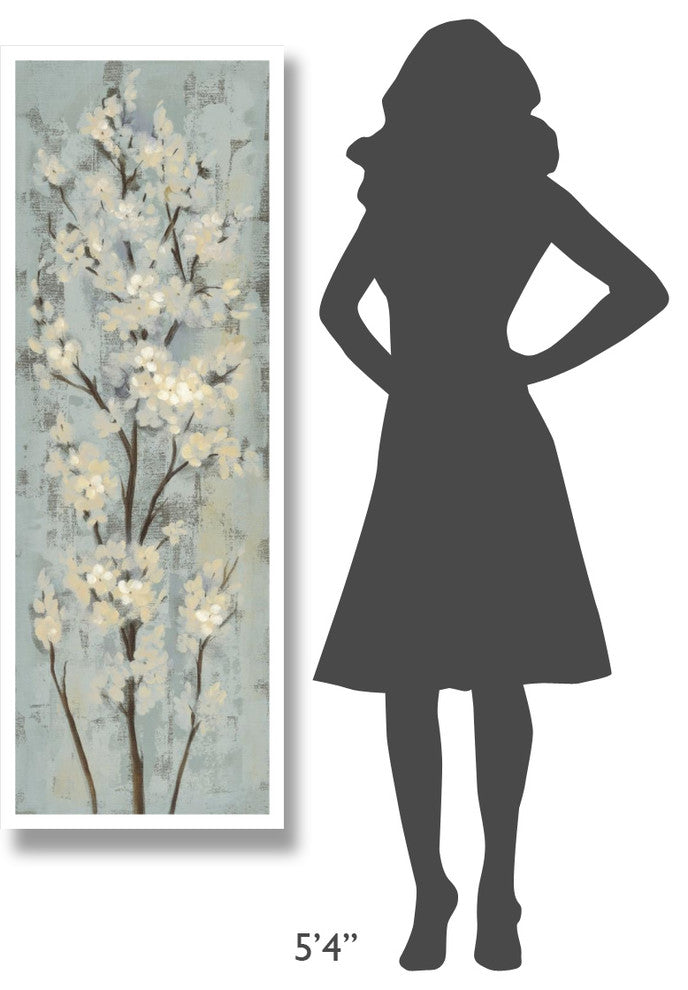 "Almond Branch II on Light Blue" Paper Print by Silvia Vassileva, 20"x56"