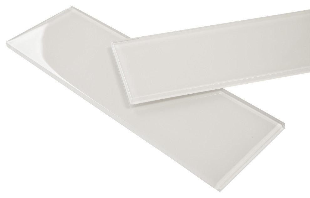 4"x12" Glass Subway Collection, Agreeable Gray