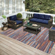 Indoor/Outdoor Sedona SN8 Denim Machine Washable 10' x 14' Rug