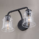 Toledo 2 Light Vanity Matte Black