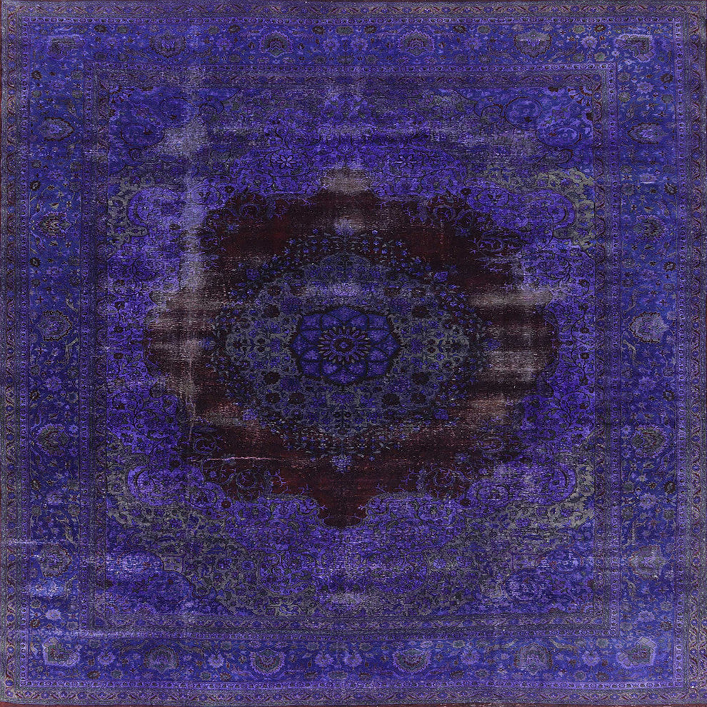 Ahgly Company Indoor Square Mid-Century Modern Area Rugs, 4' Square