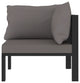 vidaXL Sectional Corner Sofa With Left Armrest Poly Rattan Anthracite