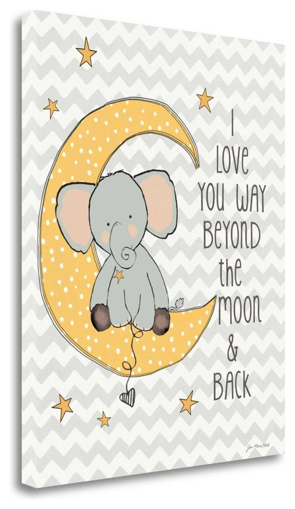 "To The Moon" By Jo Moulton, Giclee Print on Gallery Wrap Canvas, Ready to Hang