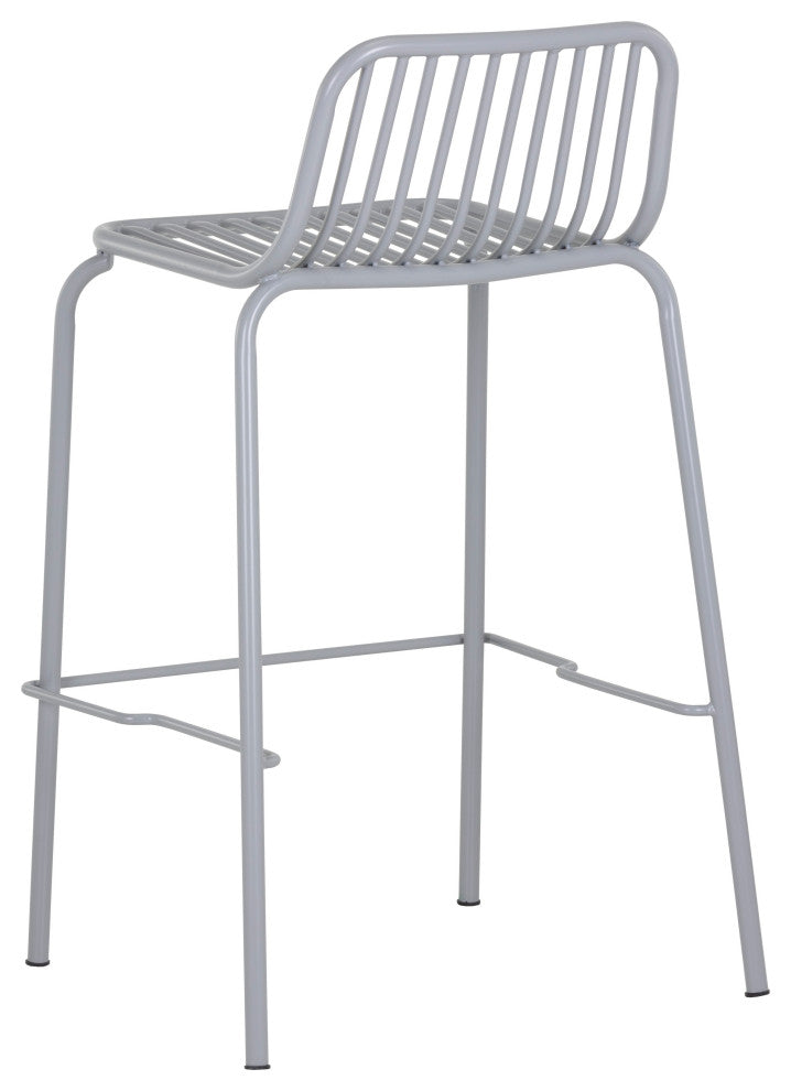 Cypress Outdoor Counter Stool, Silver, Set of 2