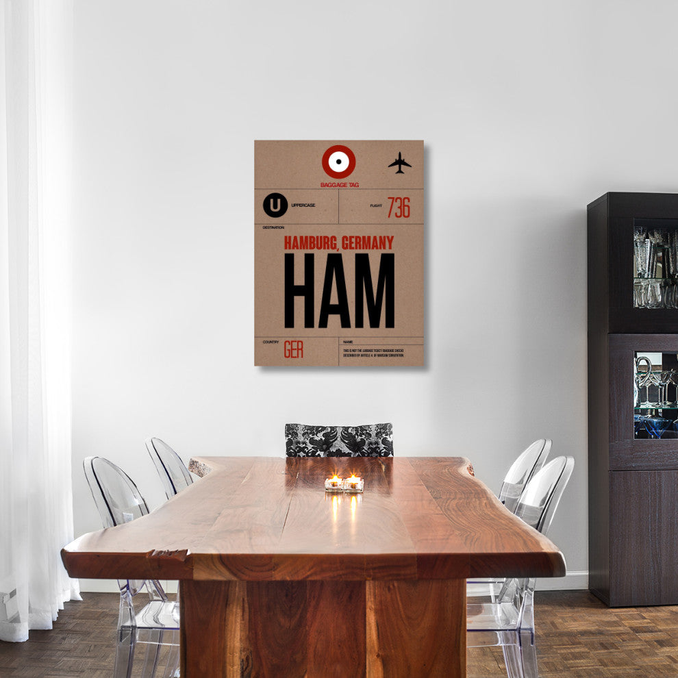 "HAM Hamburg Luggage Tag 1" Fine Art Print