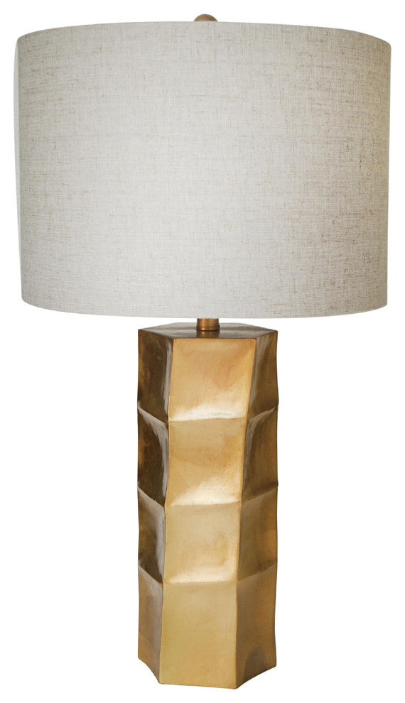 Polyresin Table Lamp In Gold Leaf Finish