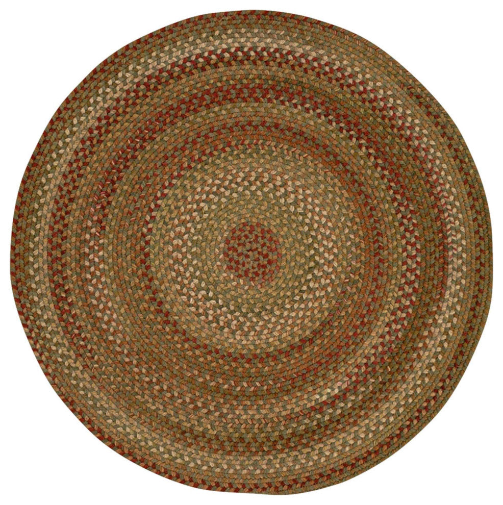 Capel Manchester Sage Red Hues 0048_200 Braided Rugs - 7' 6" Round
