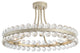 Cervine 8-Light Wagon Wheel Crystal Semi-Flush Mount, Brushed Champagne Silver