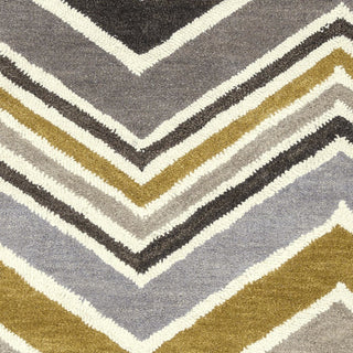 Rizzy Home Rockport RP8827 Multi-Colored Chevron Area Rug, Rectangular 5'x8'