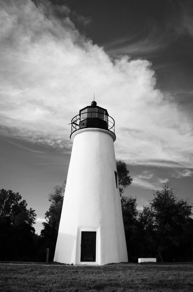 Touch the Sky Landscape Photo, Lighthouse Unframed Wall Art Print, 24" X 36"