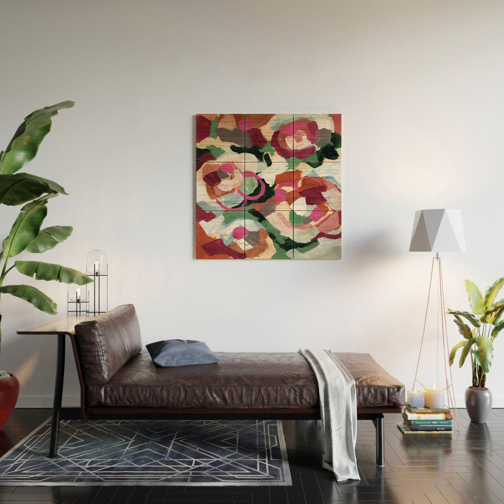 Laura Fedorowicz Poppy Petals Wood Wall Mural
