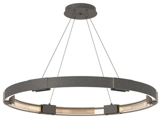 Aura Large LED Pendant, Natural Iron, Clear Glass, Standard Height