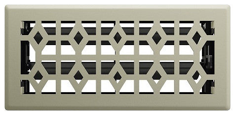 Templar Floor Register, Satin Nickel, 4 X 10