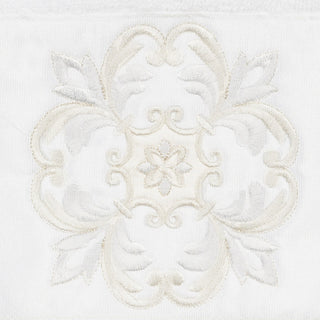100% Turkish Cotton Alyssa Embellished Hand Towel, White