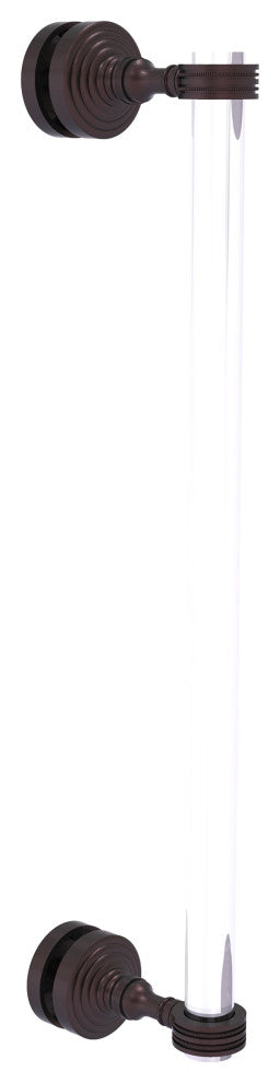 Pacific Grove 18" Dotted Accent Single Side Shower Door Pull, Antique Bronze