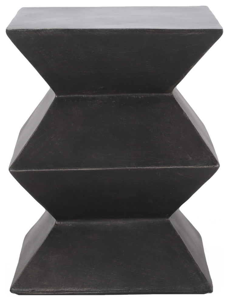 Chellis Outdoor Lightweight Concrete Side Table, Antique Copper