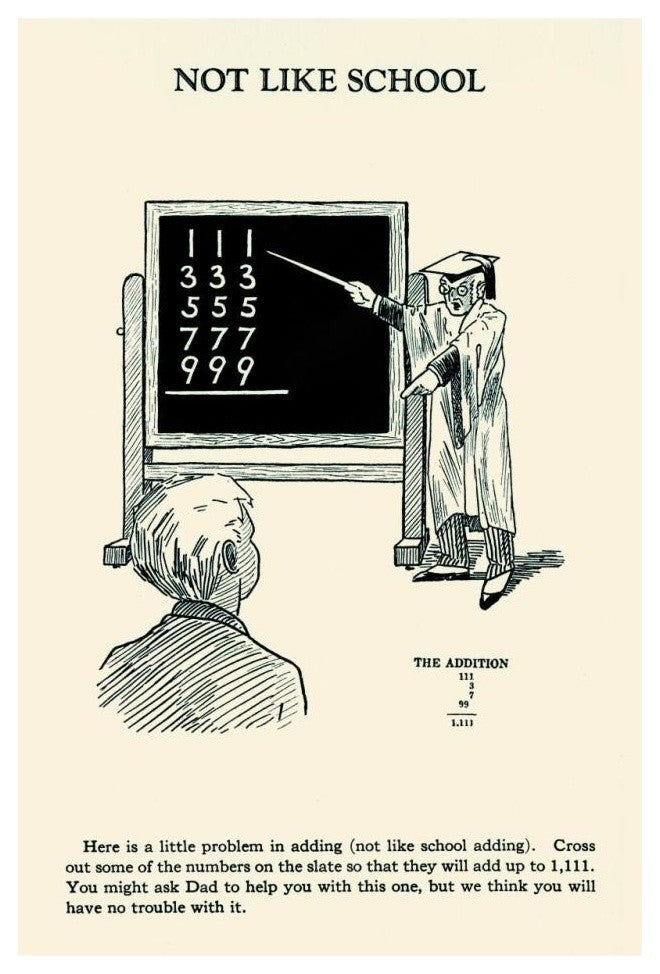 "Not Like School" Digital Paper Print by Retromagic, 22"x32"
