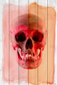 "Marvel Red Skull" Painting Print on White Wood, 20"x30"