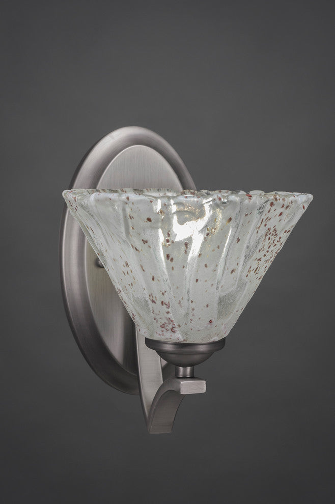 Zilo Wall Sconce, Graphite, 7" Italian Ice Glass