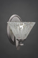 Zilo Wall Sconce, Graphite, 7" Italian Ice Glass