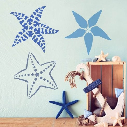 Sea Star Nautical Stencil Reusable Stencils For DIY Wall Design, Small