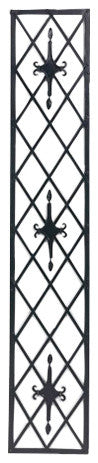 Harlequin Diamond 57" Tall Wall Grille, Metal Art Outdoor Indoor