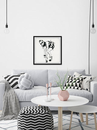"Bend and Buckle" Framed Painting Print, 12"x12"