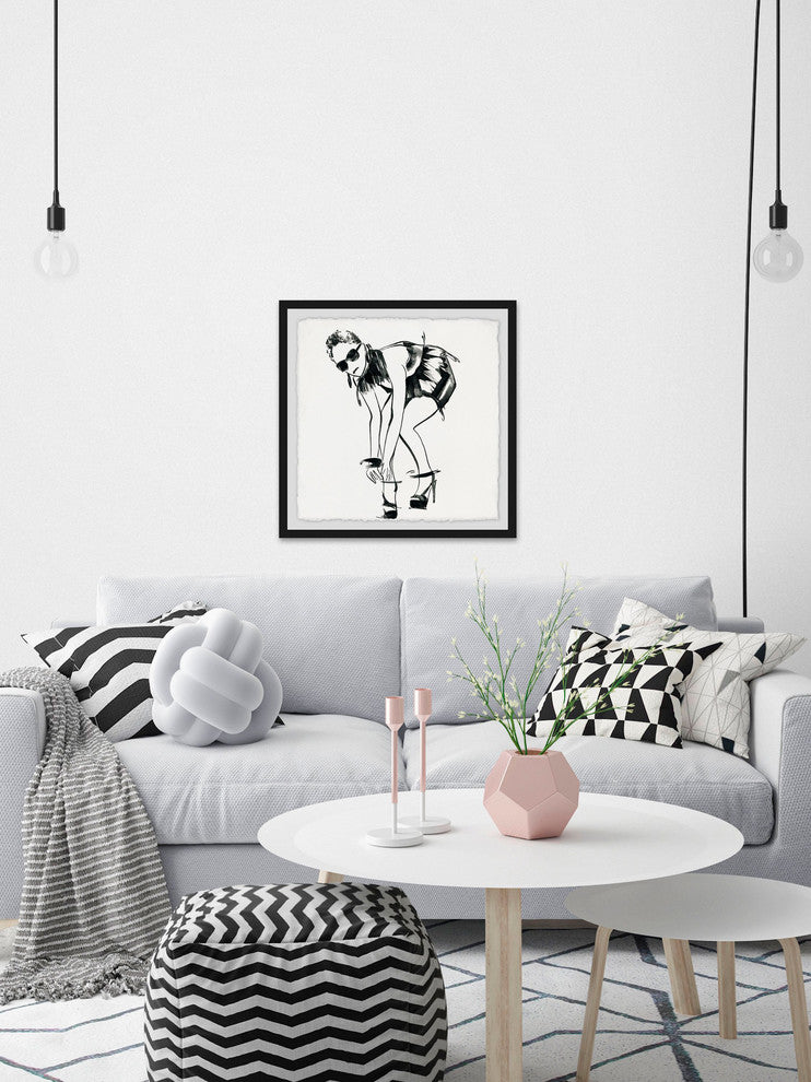 "Bend and Buckle" Framed Painting Print, 12"x12"