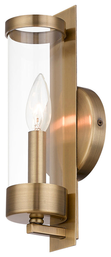 1 Light ADA Wall Sconce, Antique Brass