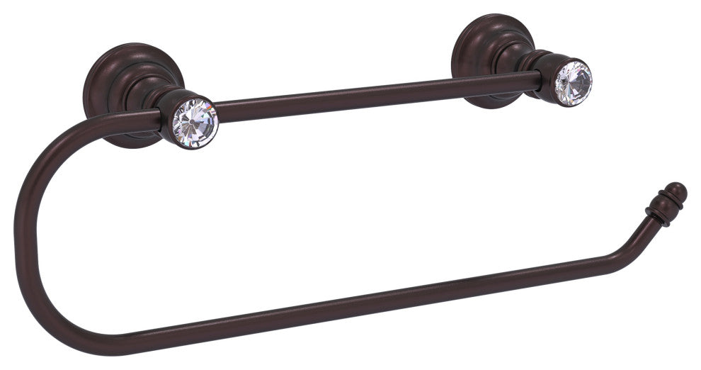 Carolina Crystal Wall Mounted Paper Towel Holder, Antique Bronze