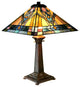 CHLOE Lighting MICHAEL Mission 2-Light Antique Dark Bronze Table Lamp 16"