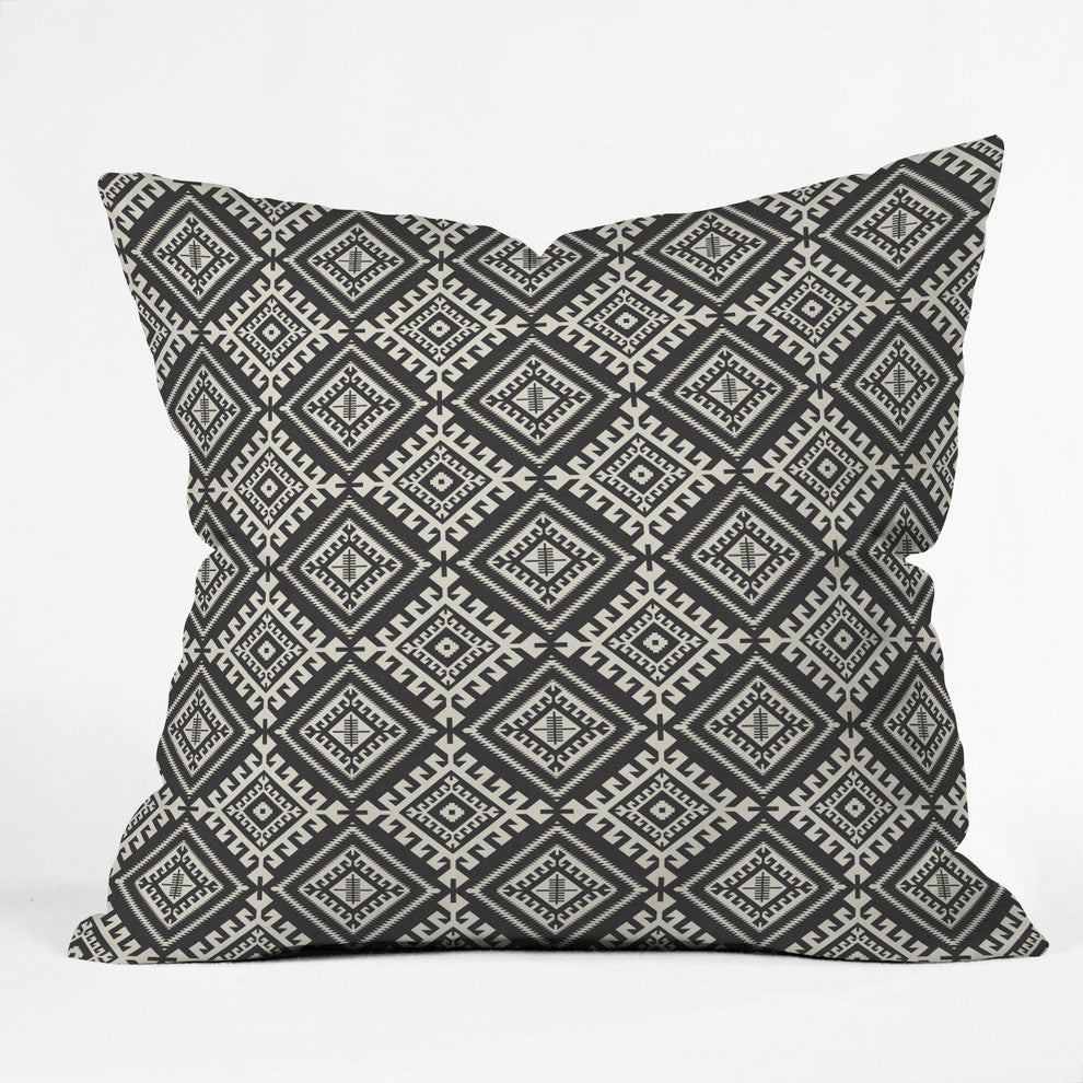 Holli Zollinger Shakami Black Outdoor Throw Pillow, Small