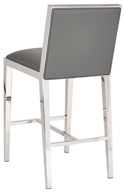 Faux Leather Counter Stool