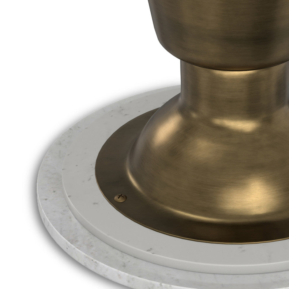 Leyla Side Table, Antique Brass