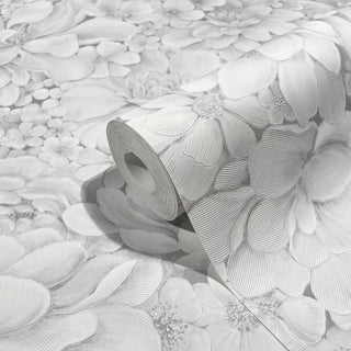 Textured Wallpaper Floral Featuring Flowers Peonies, 33952