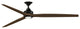 Fanimation Spitfire 84" Fan/LED Light, Black, Black/Whiskey Wood Blades