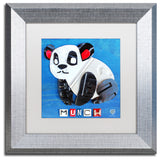 "Munch the Panda" Silver Framed Canvas Art by Design Turnpike