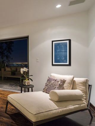 "Beer Bottle 1933 Blueprint" Framed Painting Print