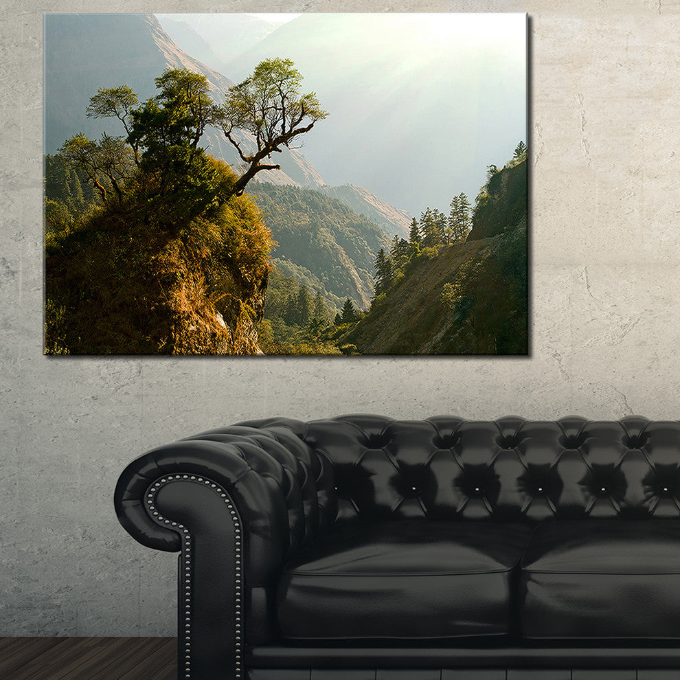 "Enchanted Nepal Mountains" Landscape Photography Canvas Print, 32"x16"